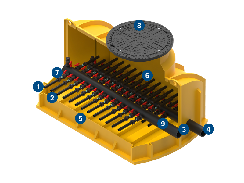 Verteilerschacht XL konfigurierbar