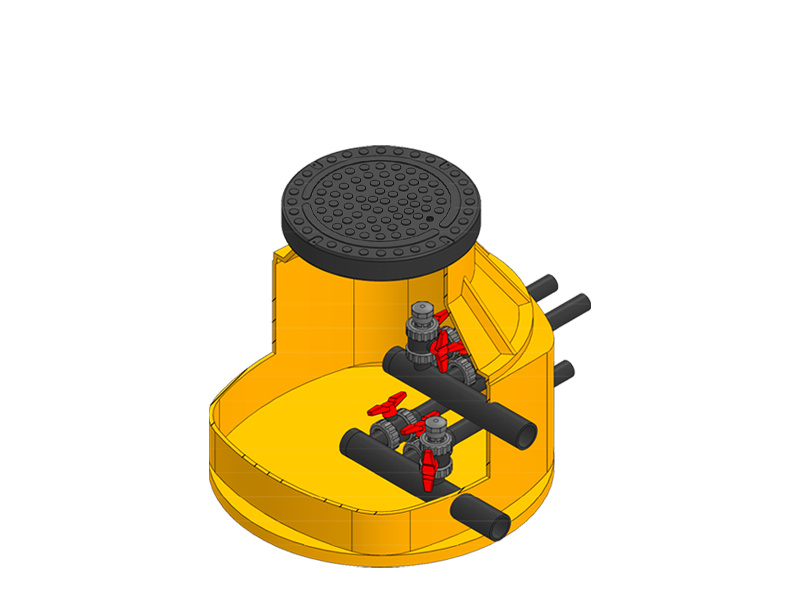 Verteilerschacht XS - 2 Solekreise